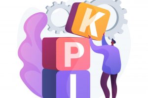 KPI abstract concept vector illustration. Key performance indicator, success measurement, company growth, business effectiveness, analytics tool, financial management, KPI abstract metaphor.